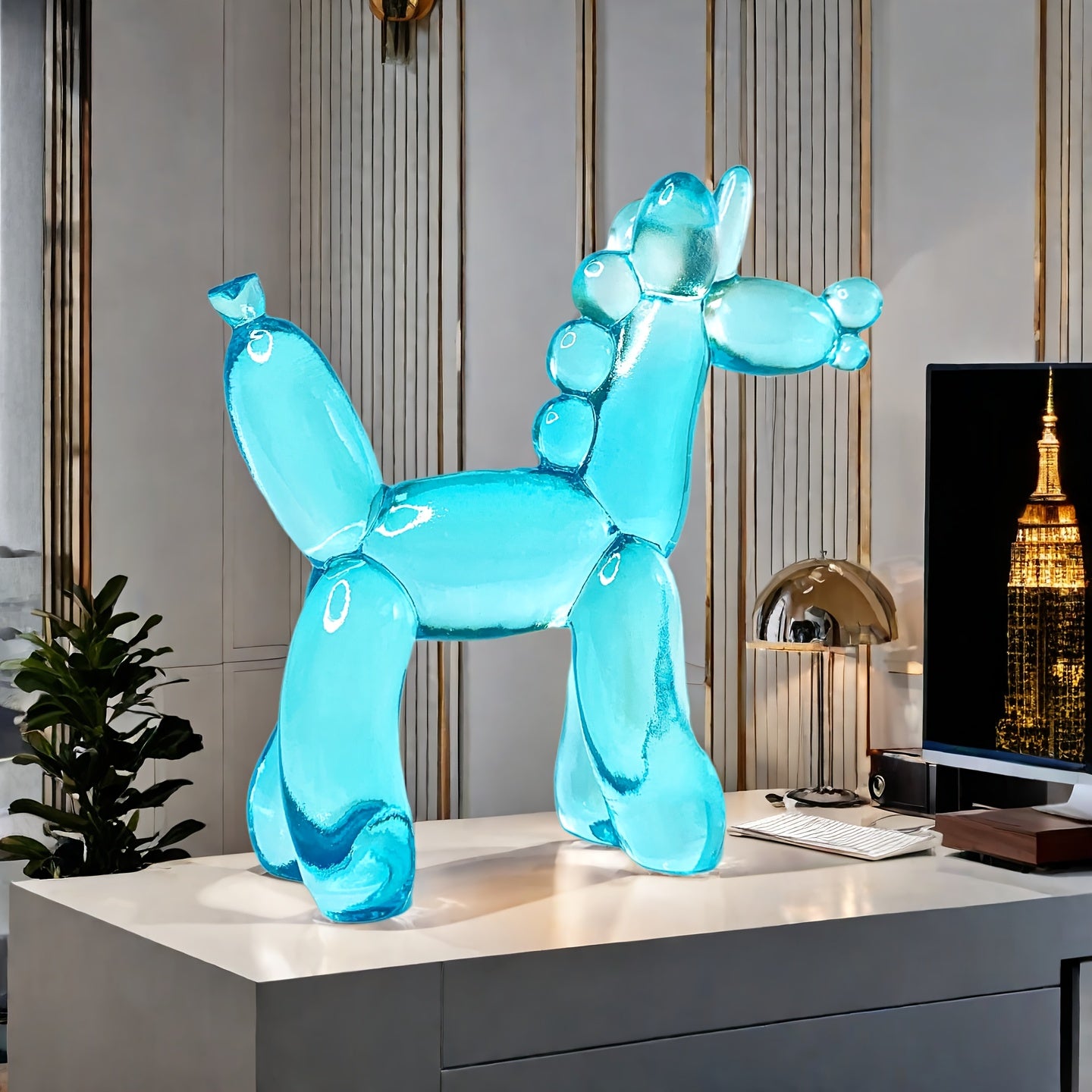Tnessential Charming and Adorable Transparent Balloon Unicorn Resin 3D Decor