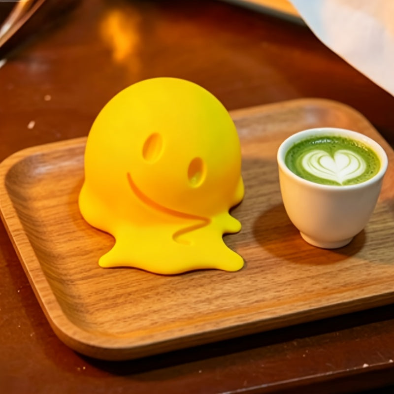 Tnessential Printed Melting Joyful Face Figurine 3D Decor