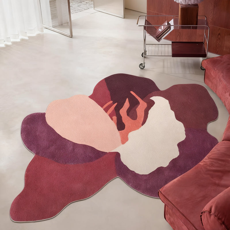 RED IRREGULAR 5 RUG view 2