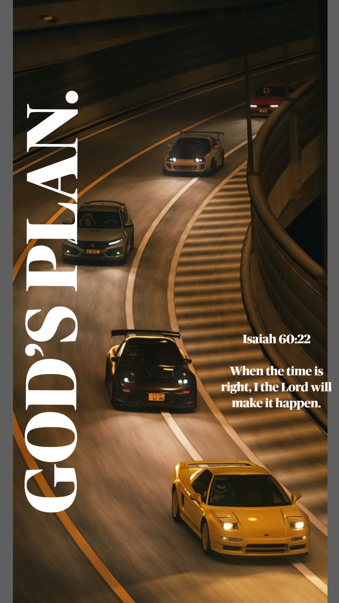 GOD’S PLAN SPEED AND FAITH CANVAS POSTER
