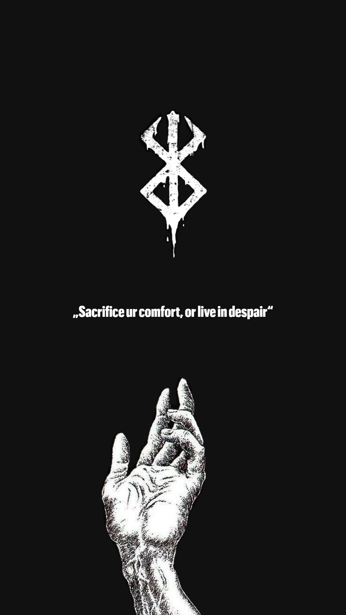 SACRIFICE OR DESPAIR DARK PHILOSOPHY CANVAS POSTER