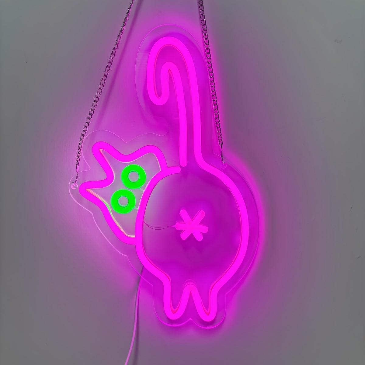 Tnessential Cat Butt Neon Sign Light for Wall Decor USB Powered Gaming 3D Decor