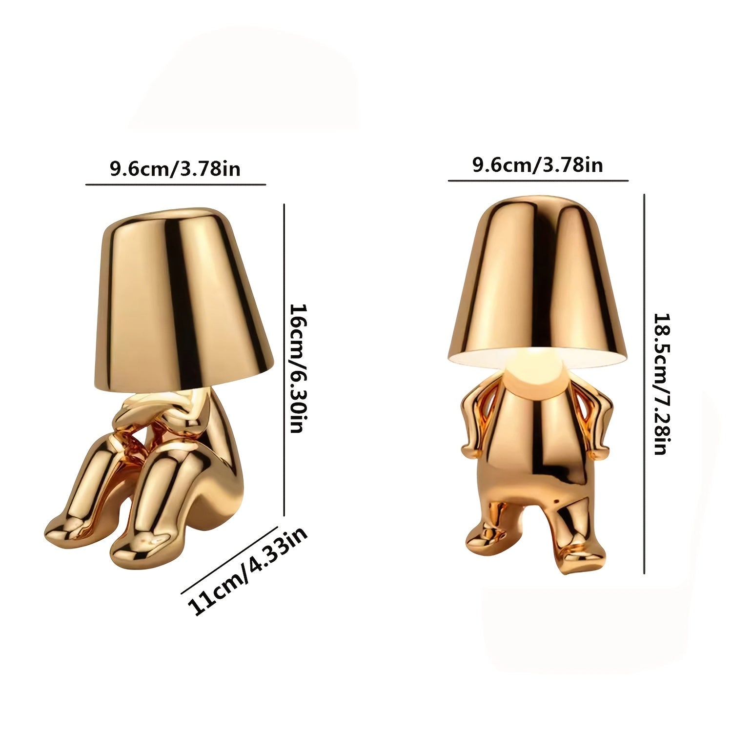 Tnessential Golden Little Figure Table Lamp 3D Decor