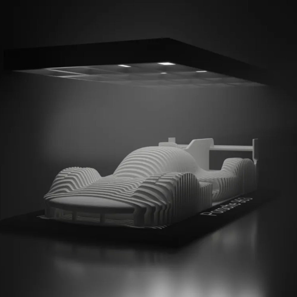 Tnessential Layered Artistic Design Sculpture of a Racing Car 3D Decor