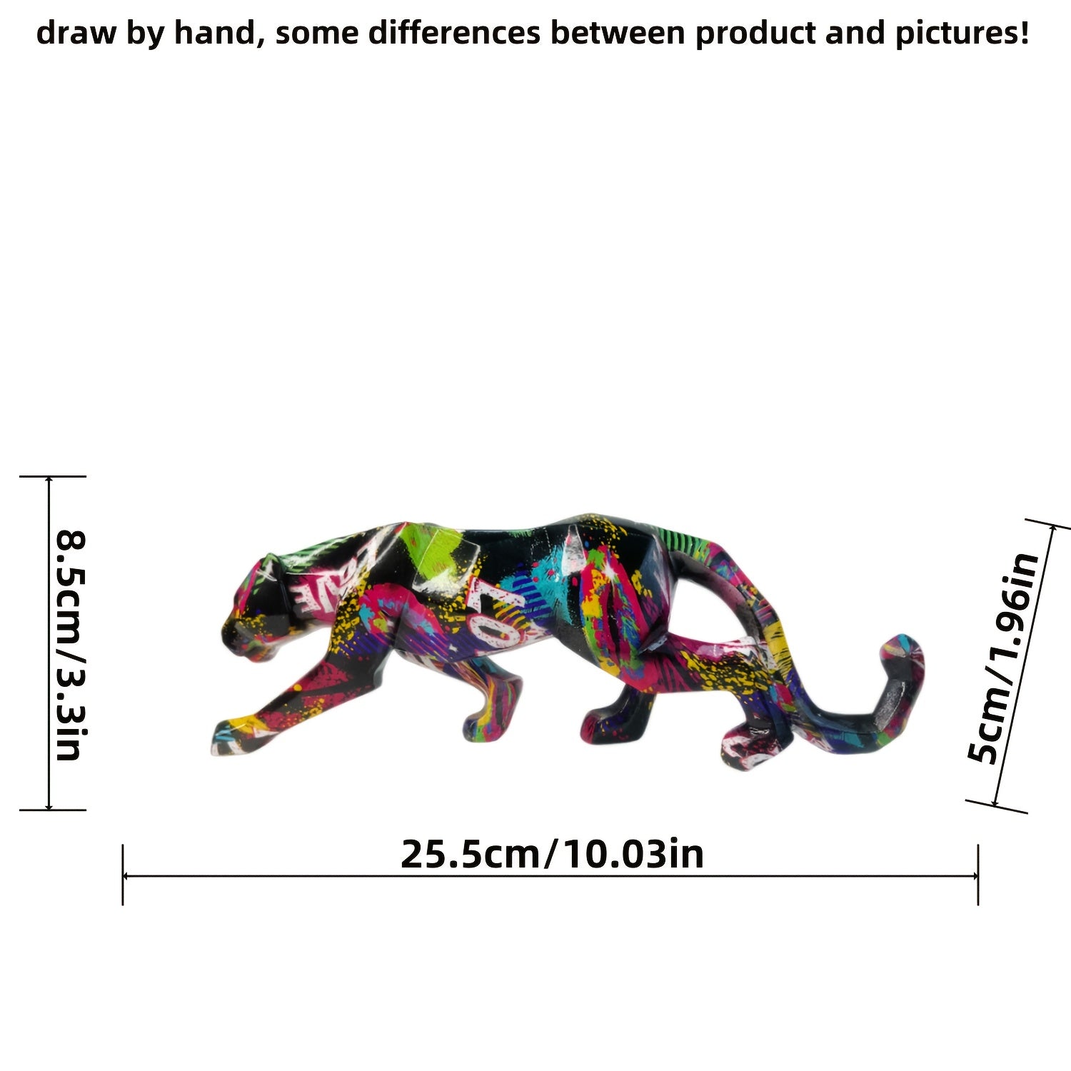 Tnessential Geometric Leopard-shaped Ornament 3D Decor