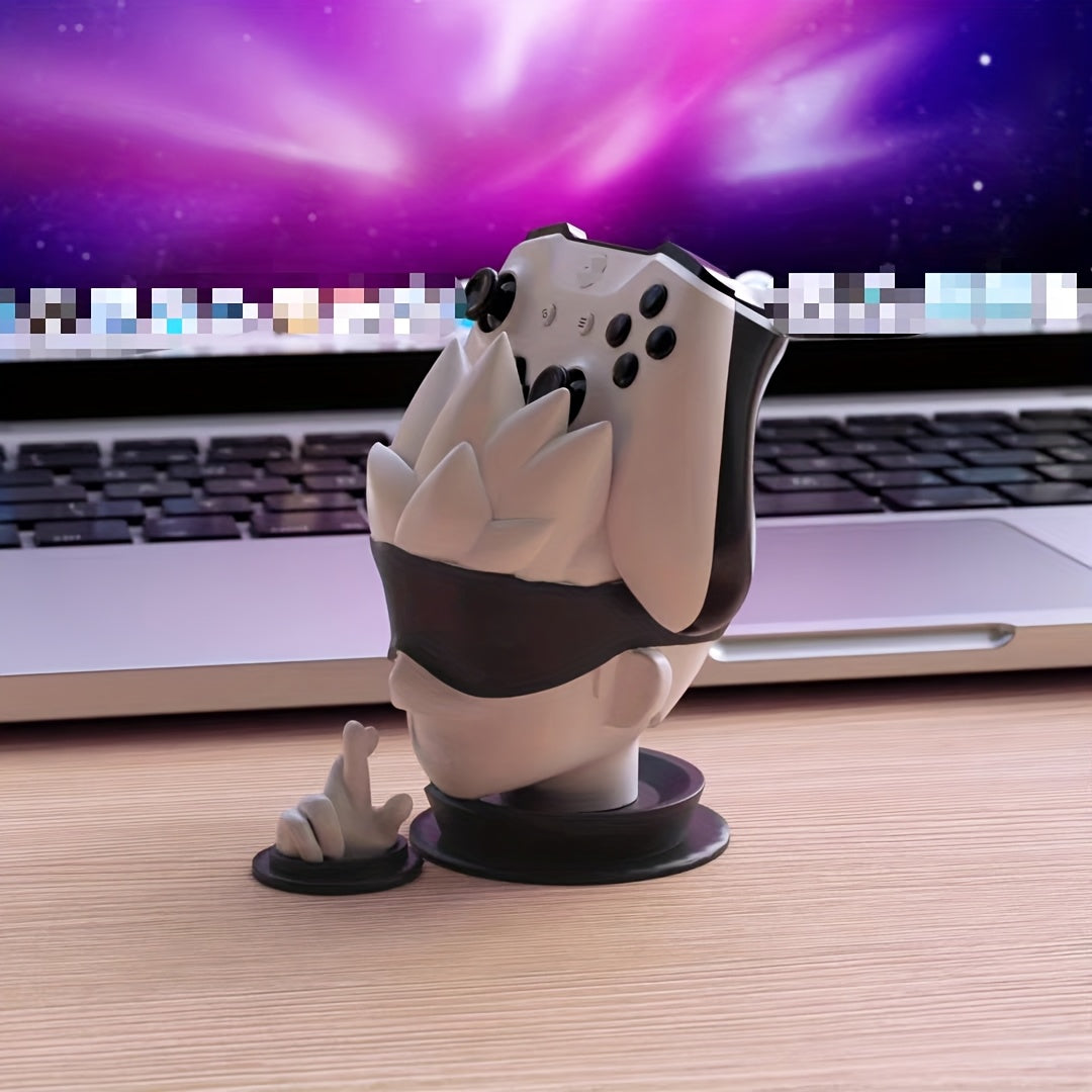 Tnessential U002fset Blindfolded Big Head Statue Game Controller Stand 3D Decor