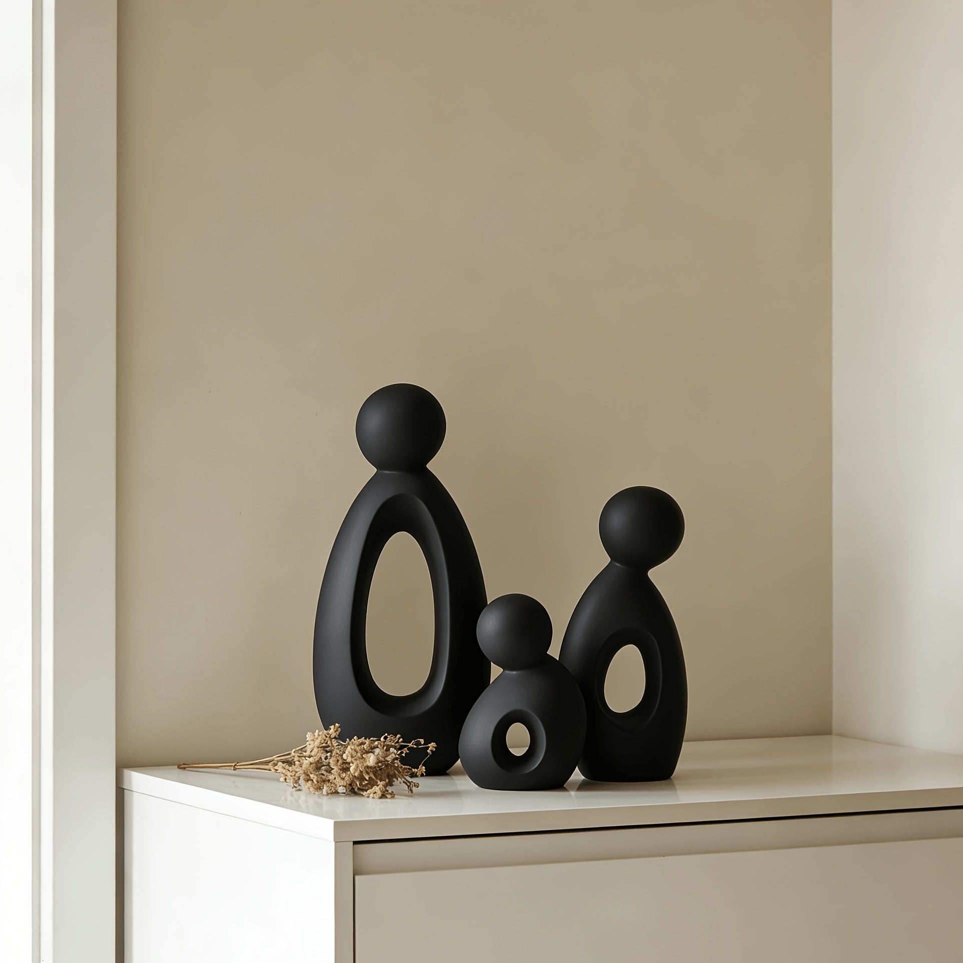 Tnessential Minimalist Modern Abstract Plastic Wall Sculptures & 3D Decor