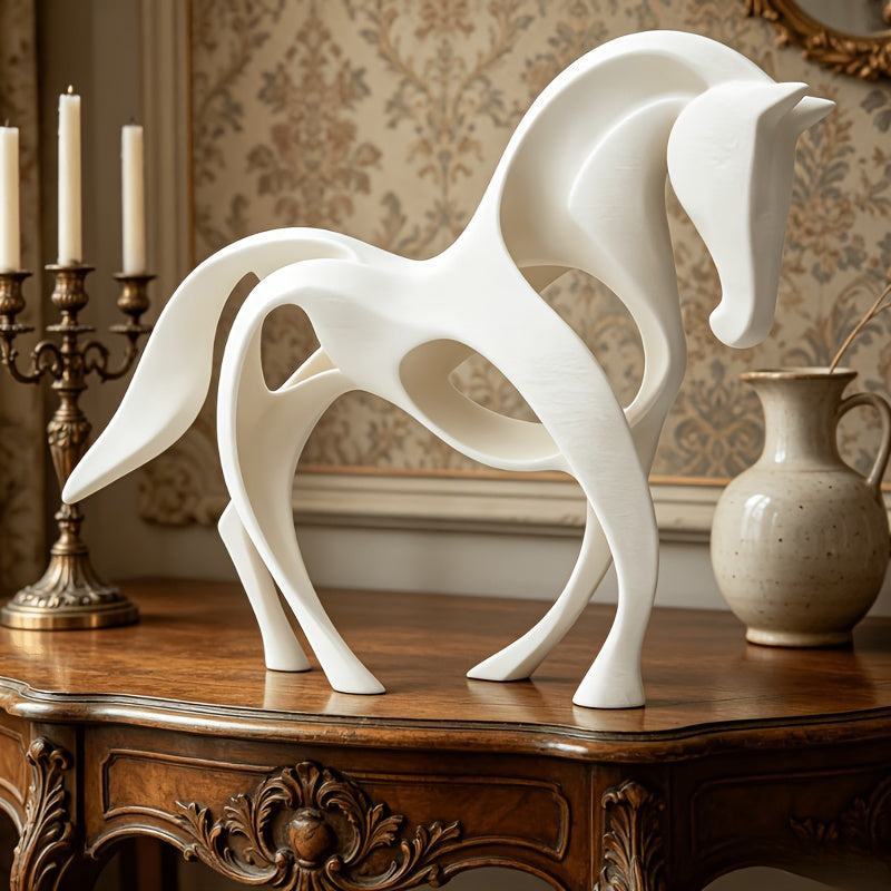 Tnessential Minimalist Abstract Horse Sculpture 3D Decor