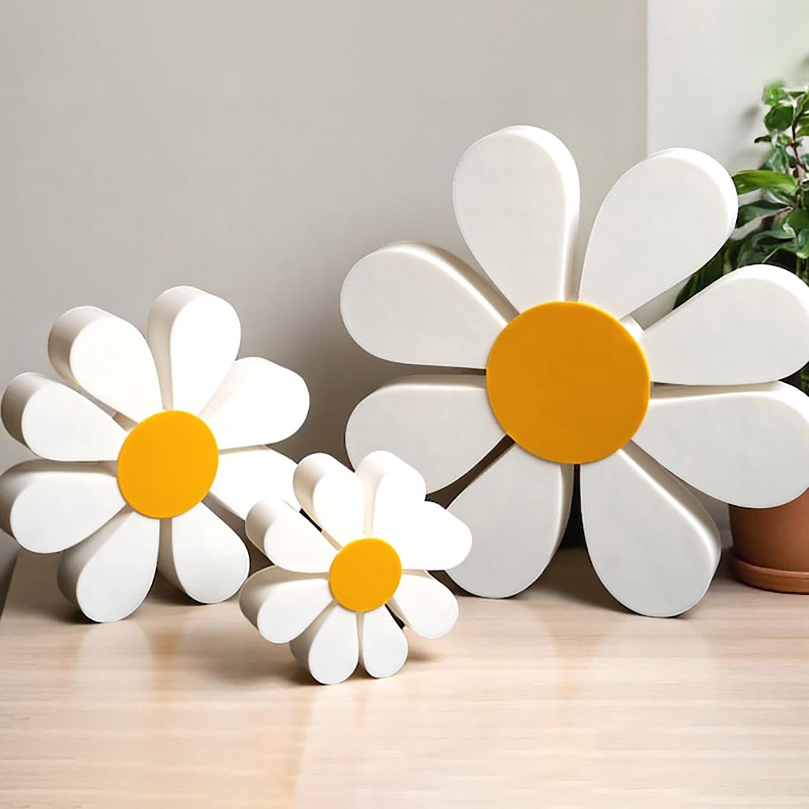 Tnessential Farmhouse Literary Decor 3D Daisy Ornaments 3D Decor