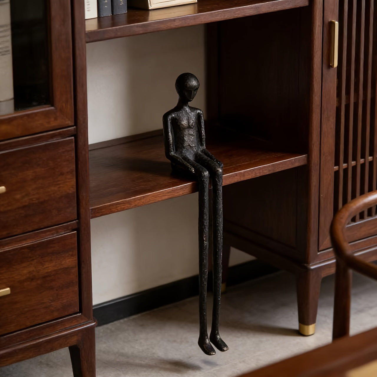 Tnessential Abstract Modern Minimalist Tall Figure Sculpture 3D Decor