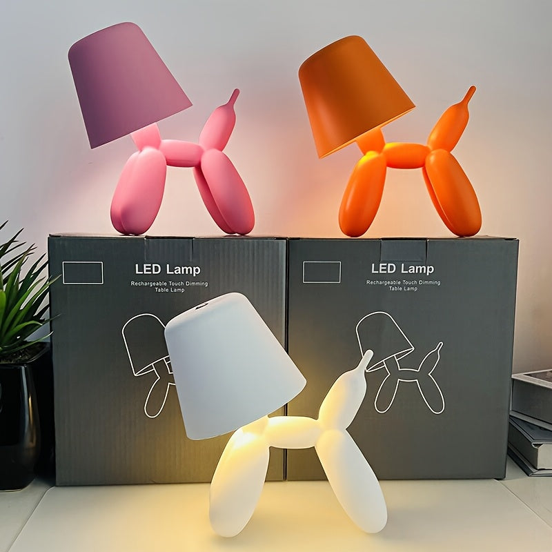 Tnessential Creative and Romantic Balloon Dog Table Lamp with Touch 3D Decor