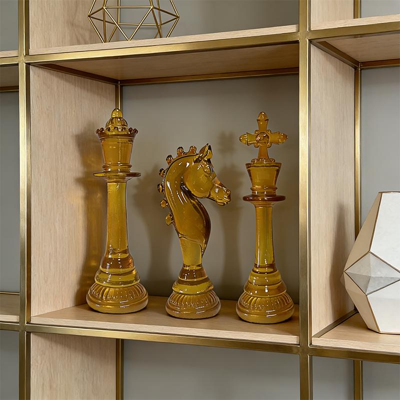 Tnessential Elegant Resin Chess Piece Figurines 3D Decor