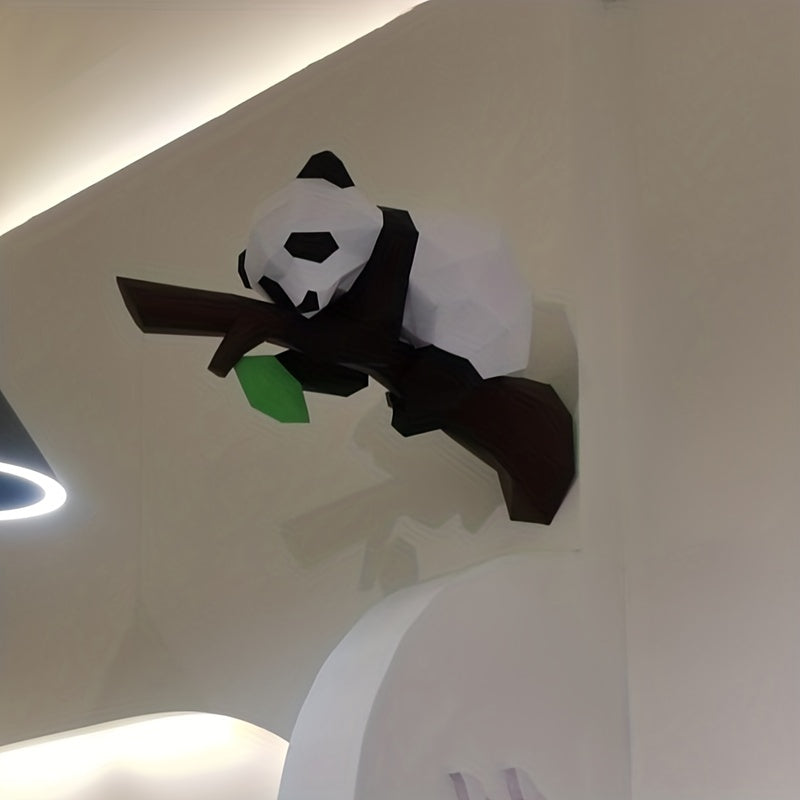 Tnessential Cm Papercraft Panda on the Tree Paper Model 3D Decor
