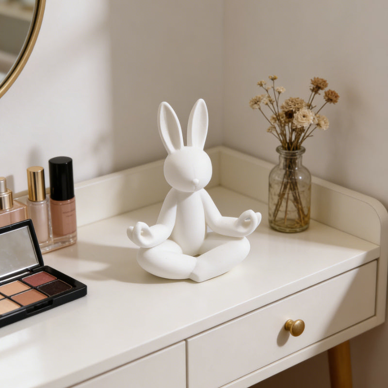 Tnessential Easter Meditation Rabbit Figurine Ornament 3D Decor