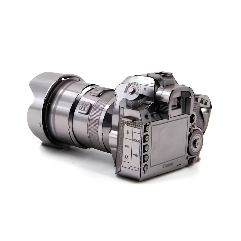 Tnessential Glue-free Metal Puzzle Assembly Toy Camera Model 3D Decor