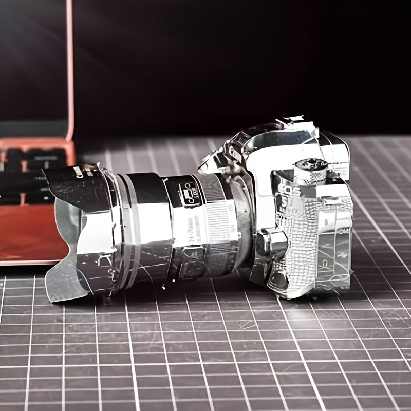 Tnessential Glue-free Metal Puzzle Assembly Toy Camera Model 3D Decor
