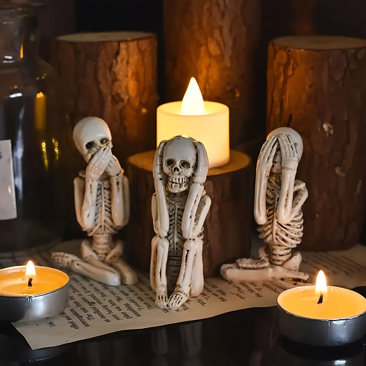 Tnessential S/1set Halloween Ghost Festival 3pcs Set of Unseen 3D Decor