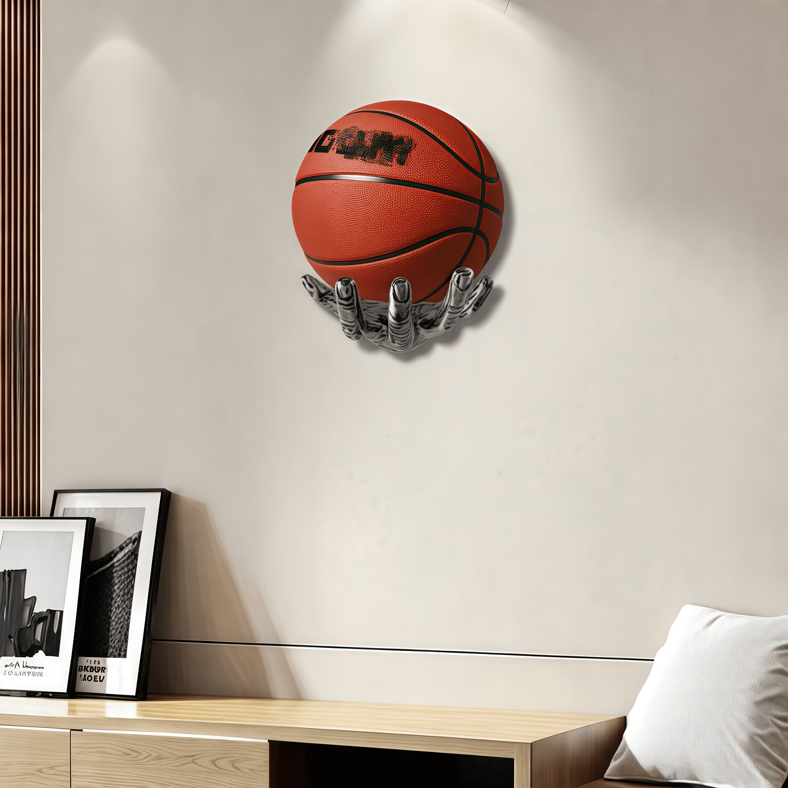 Tnessential Creative Adams Hand Wall-mounted Basketball Holder 3D Decor