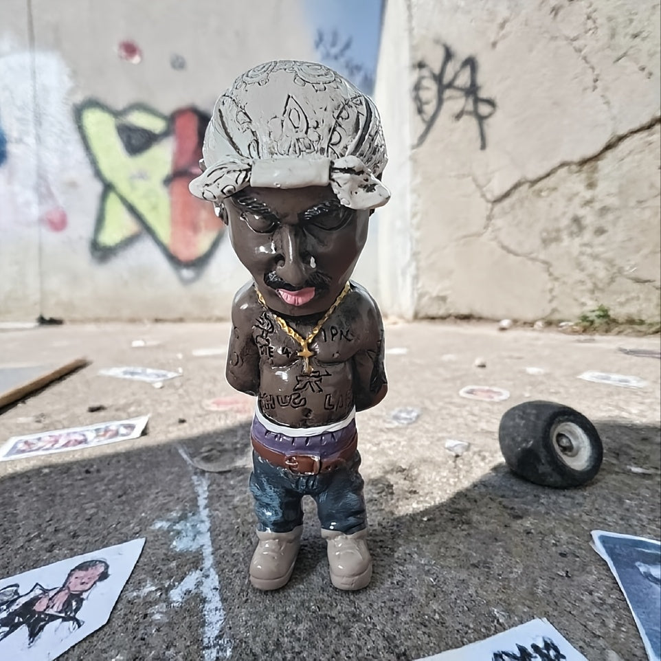 Tnessential New and Old Culture Rapper Street Art Black Rap Star Resin 3D Decor