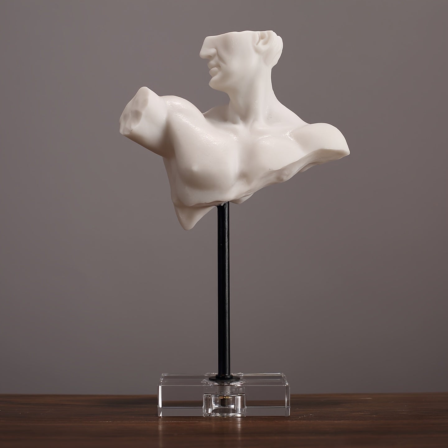 Tnessential Contemporary Abstract Male Bust Sculpture Ornament Made of 3D Decor