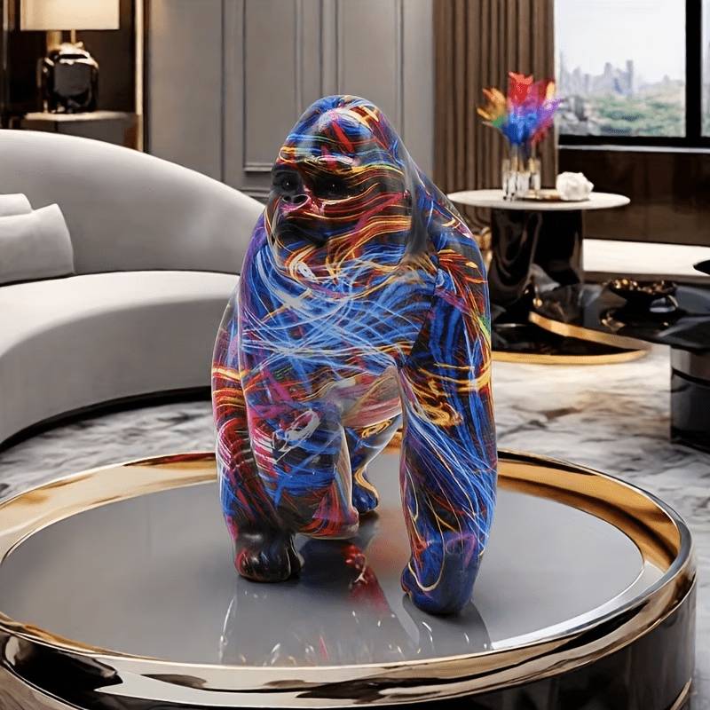 Tnessential Collectible Figurines Modern Creative Resin Gorilla Statue 3D Decor