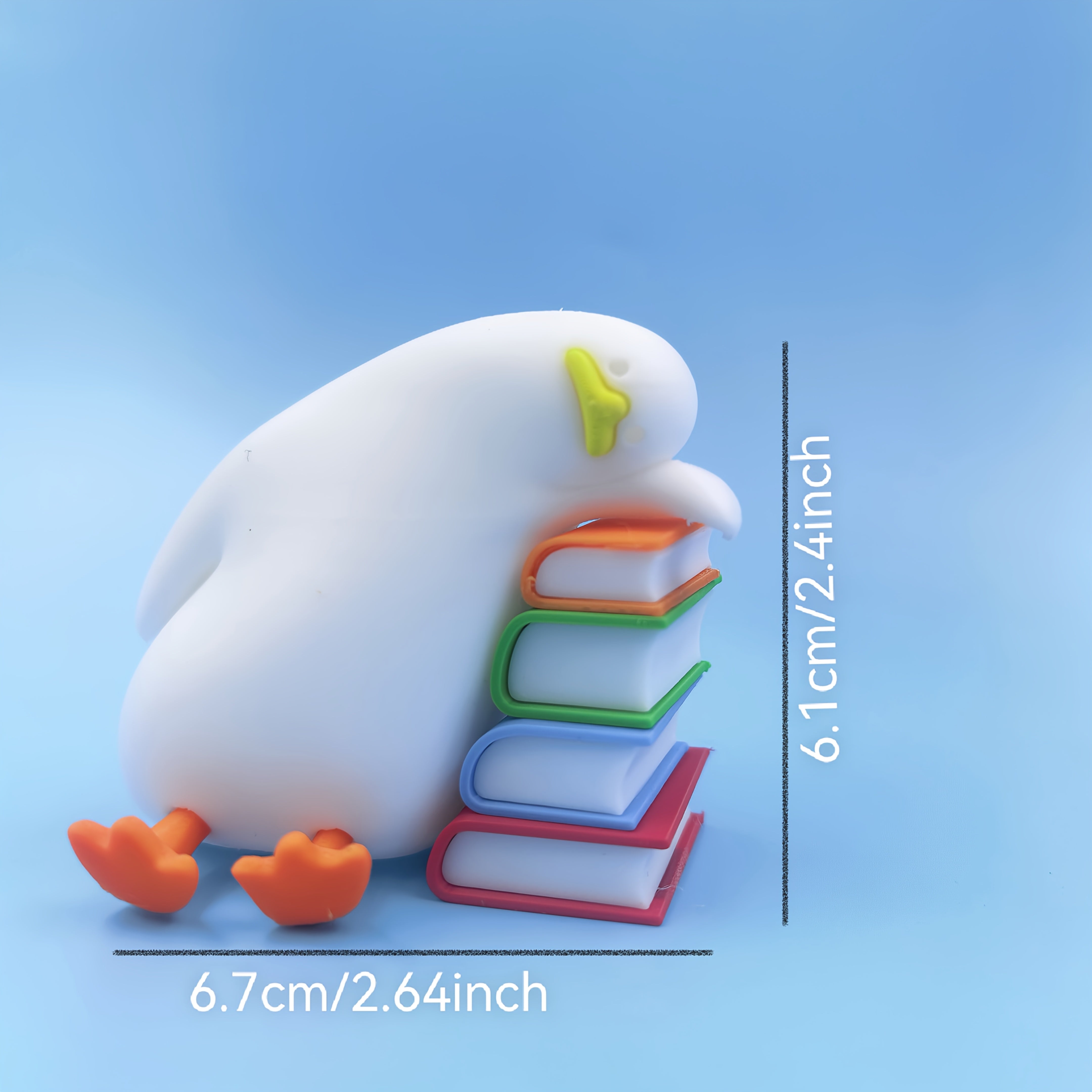 Tnessential Lazy Duck Figurine from a Book 3D Decor