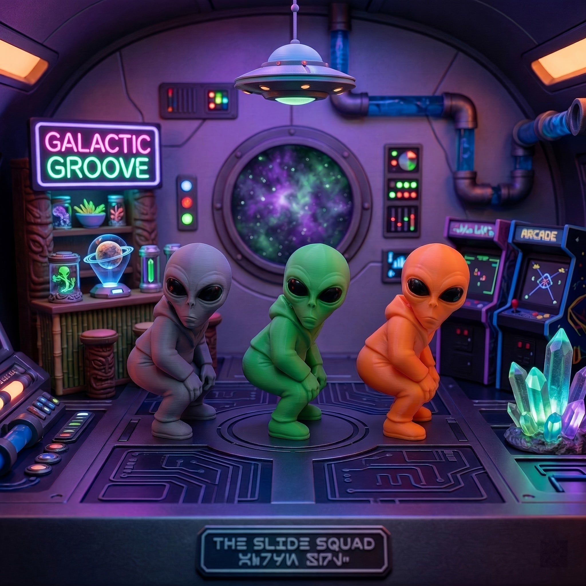 Tnessential Twerking Alien Figurine Funny 3D Decor