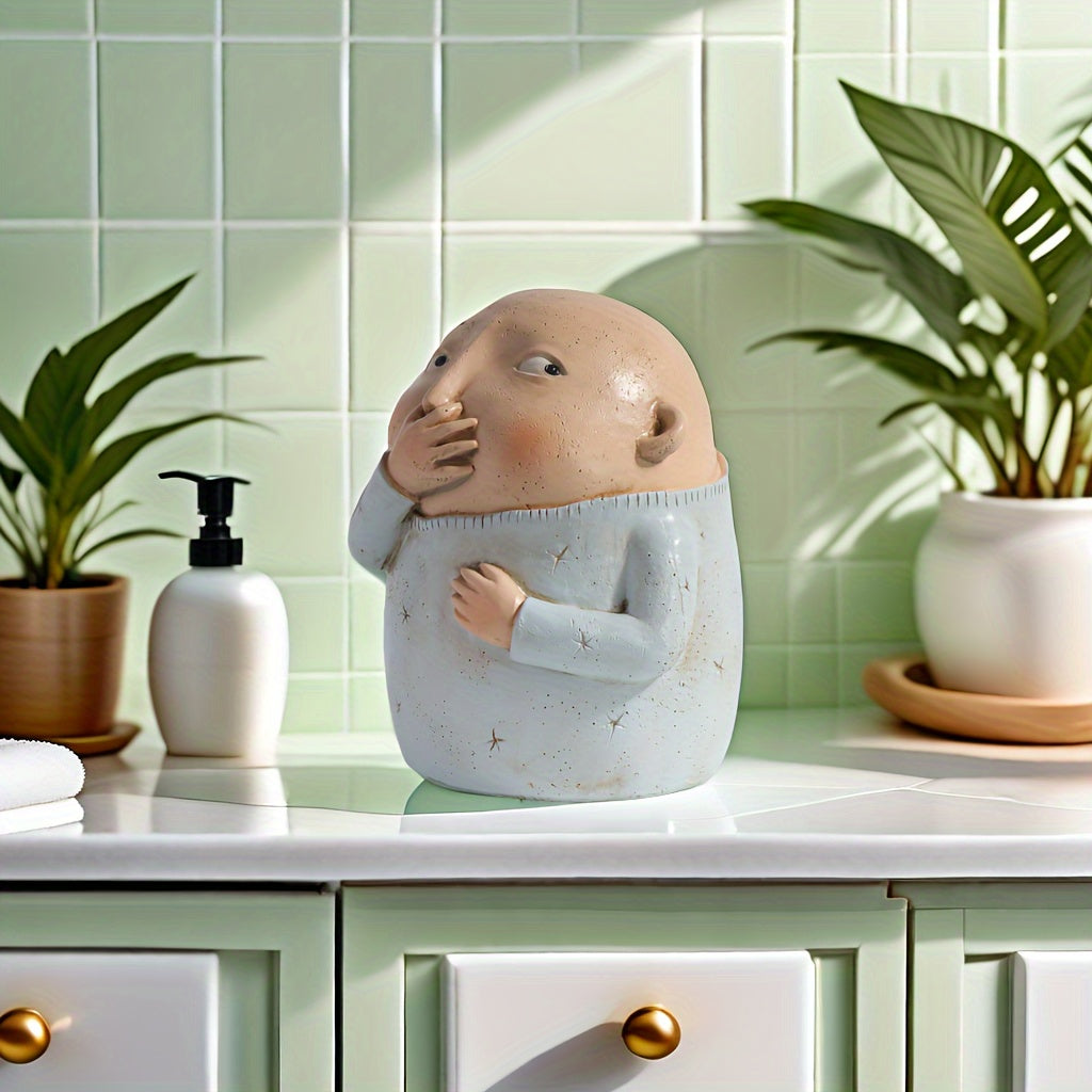 Tnessential Funny Pinching Nose Boy Statue 3D Decor