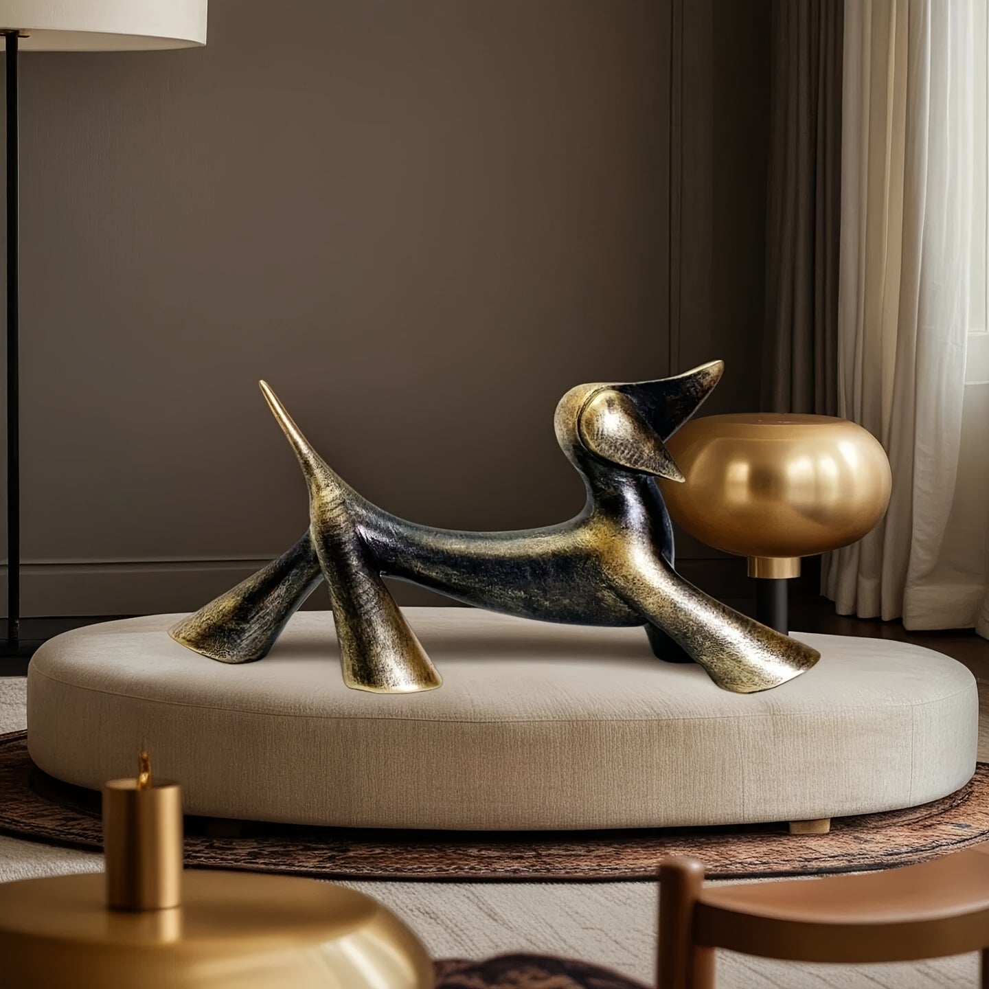 Tnessential Abstract and Elegant Dachshund Statue 3D Decor