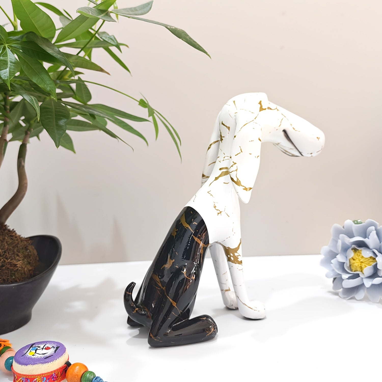 Tnessential Collectible Figurines 1pc Abstract Dachshund Sculpture 3D Decor