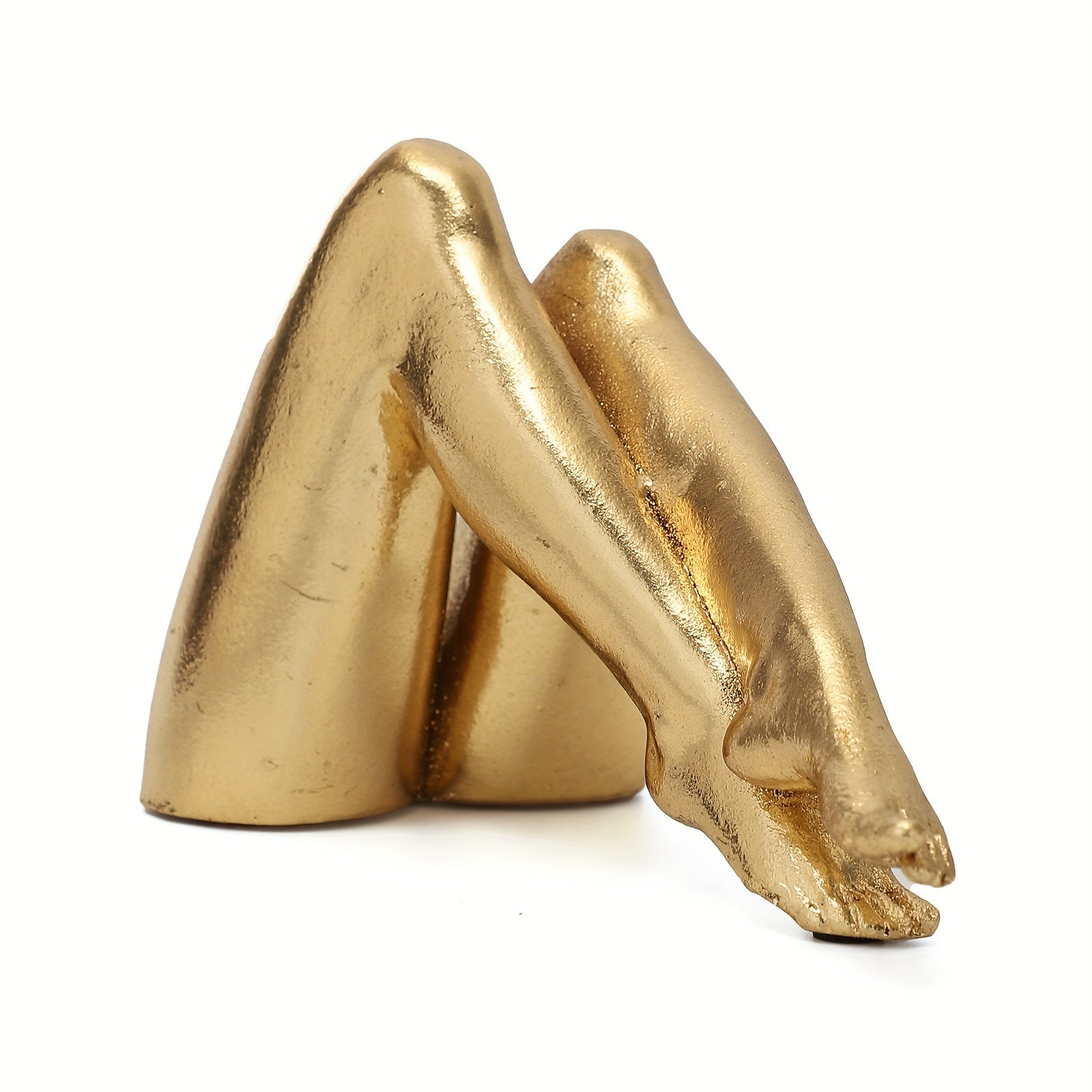 Tnessential Golden Leg Sculpture Statue 3D Decor