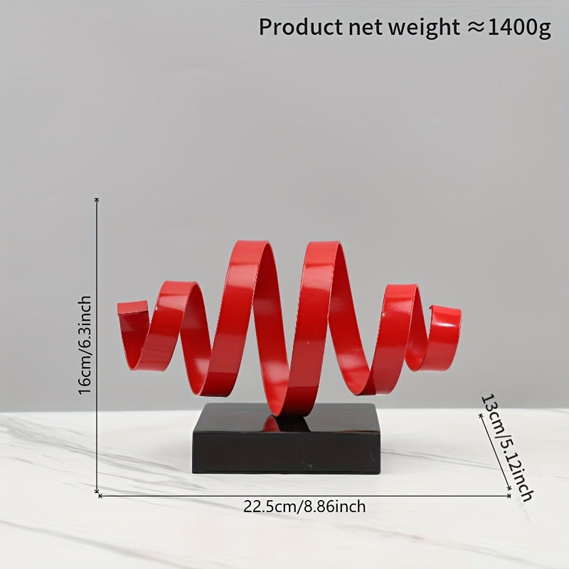 Tnessential Single Piece of a Heavy Modern Minimalist Abstract Metal 3D Decor