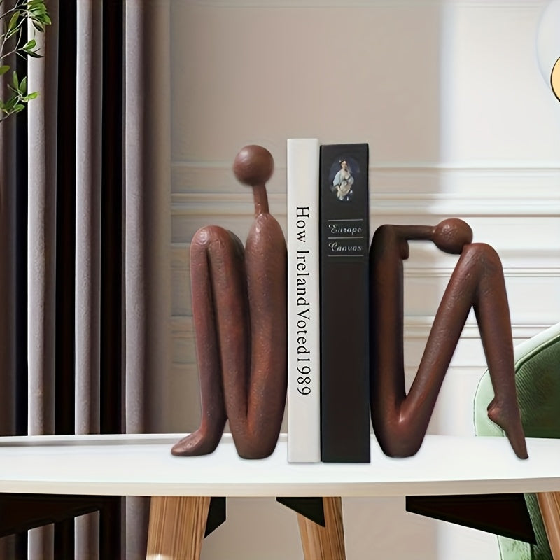 Tnessential Set Modern Resin Bookshelf Figurines 3D Decor