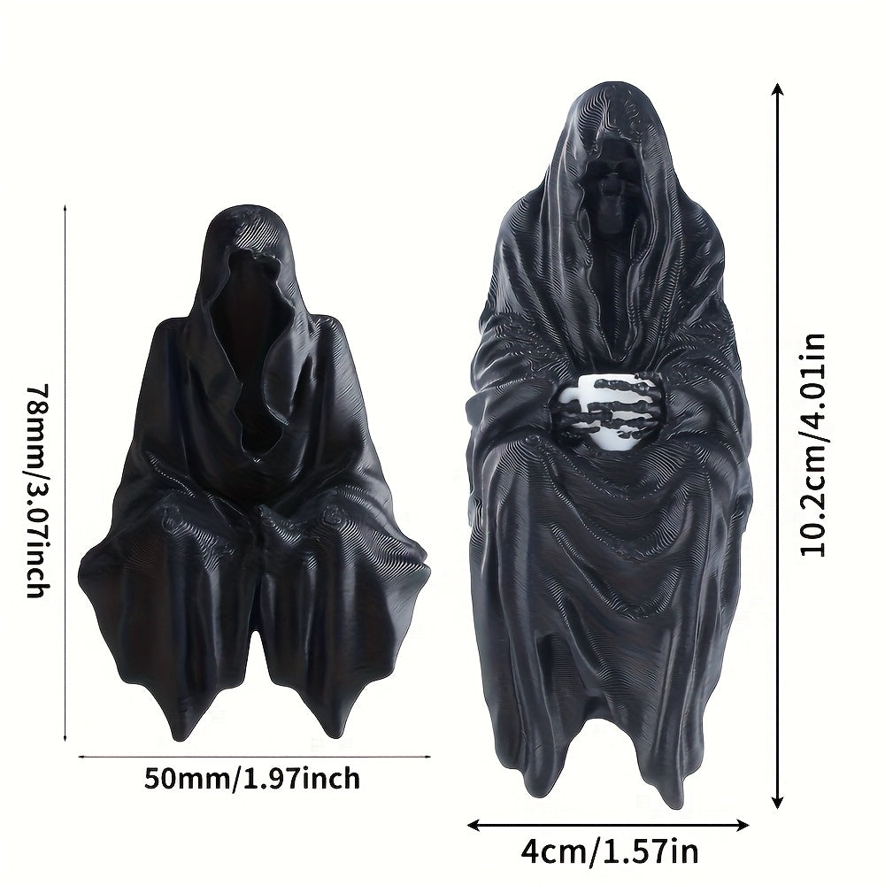 Tnessential D Printed Model of Black Hat Mysterious Person 3D Decor