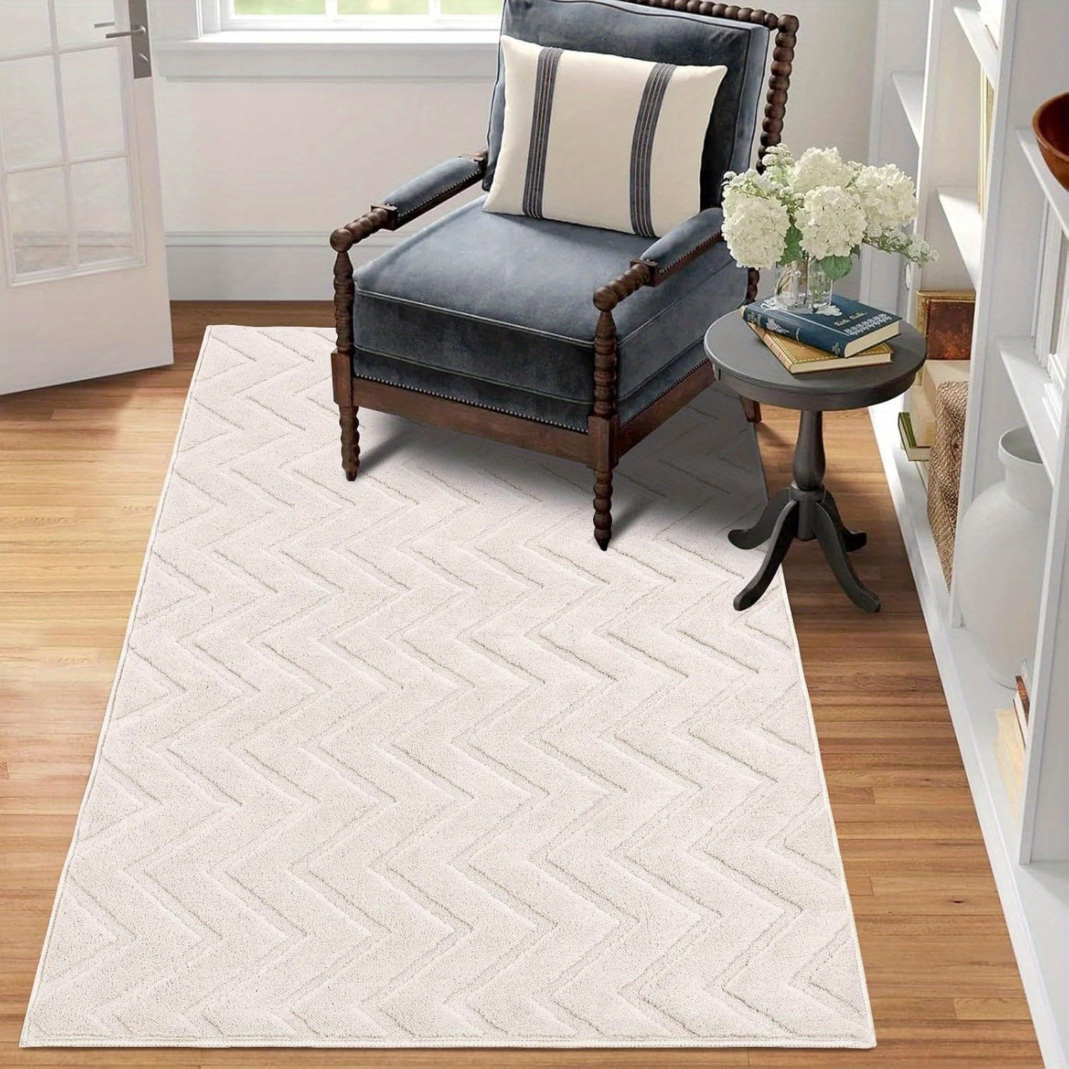 BEIGE JACQUARD 2 RUG view 5