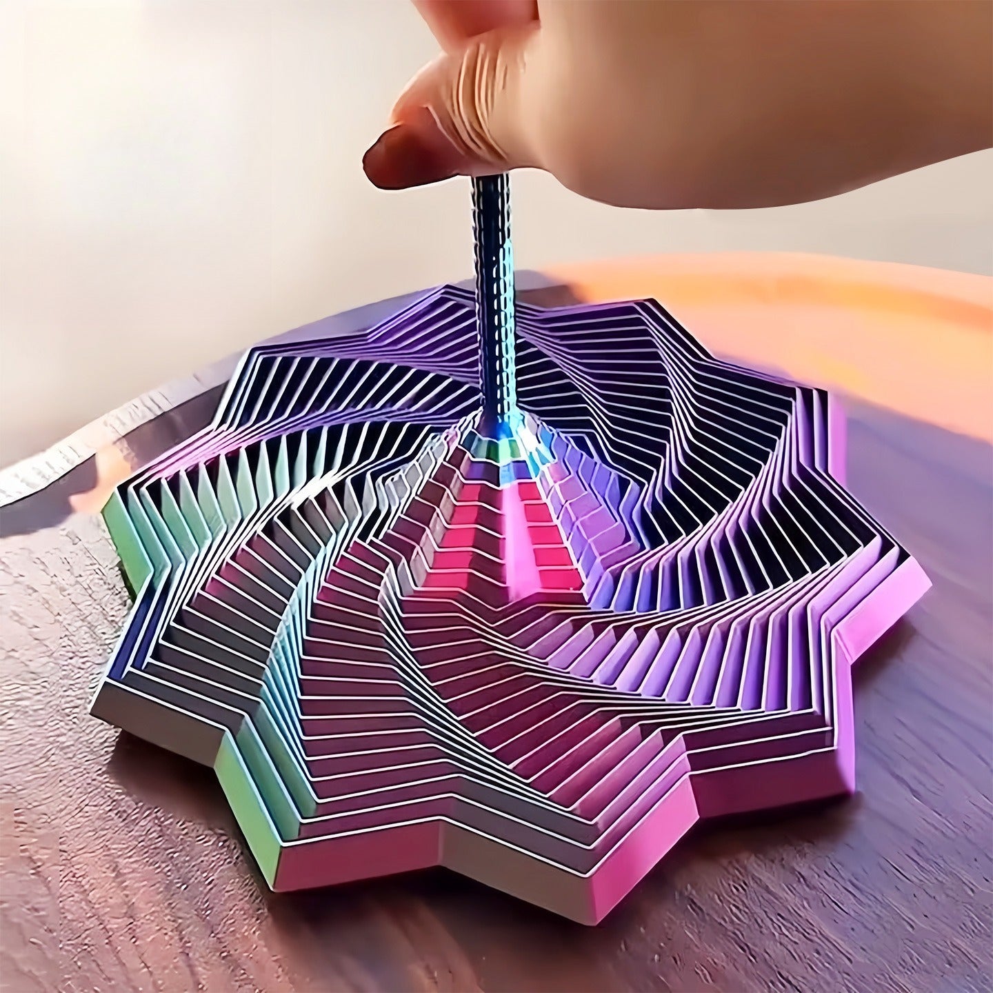 Tnessential Random Color 3D Printed Carrot Tower Decoration Ornament 3D Decor