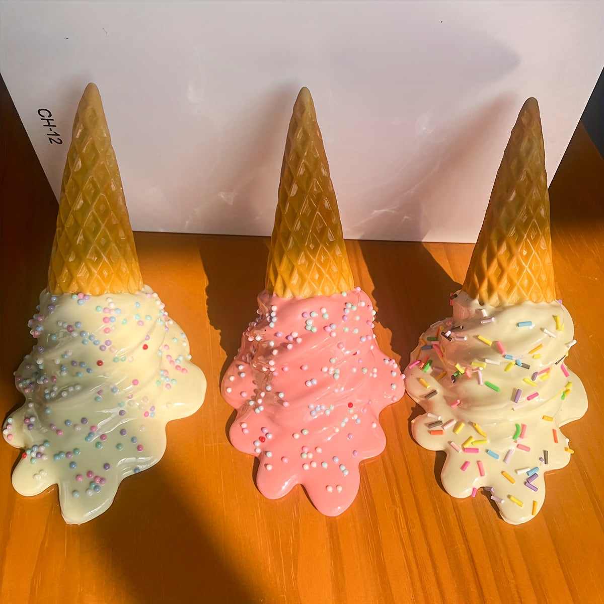 Tnessential Melting Ice Cream Sculpture 3D Decor