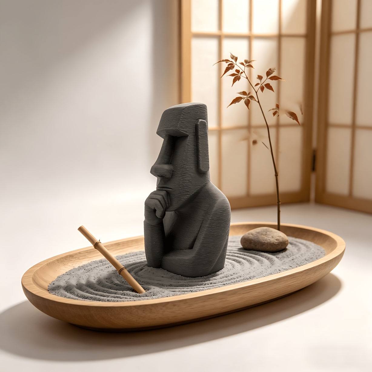 Tnessential Collectible Figurines the Thinker Stone Statue Ornament Is 3D Decor