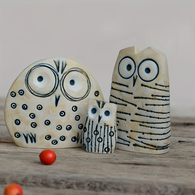 Tnessential Owl Gift Animal Statues Fun Owl Decorations Bird Art 3D Decor