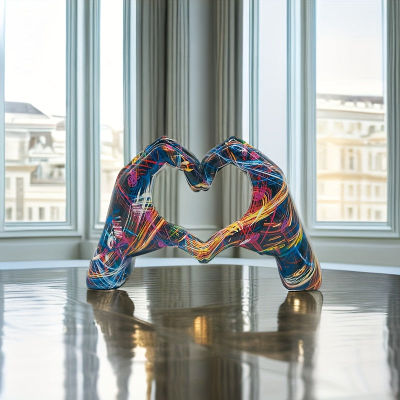 Tnessential Water Transfer Heart Gesture Ornament 3D Decor