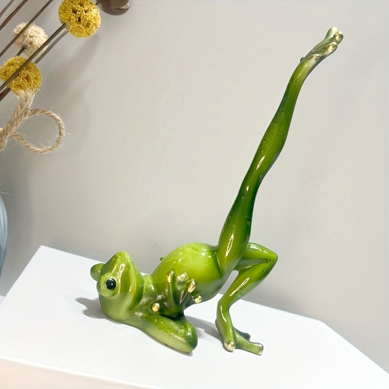 Tnessential Yoga Frog Figurine 3D Decor