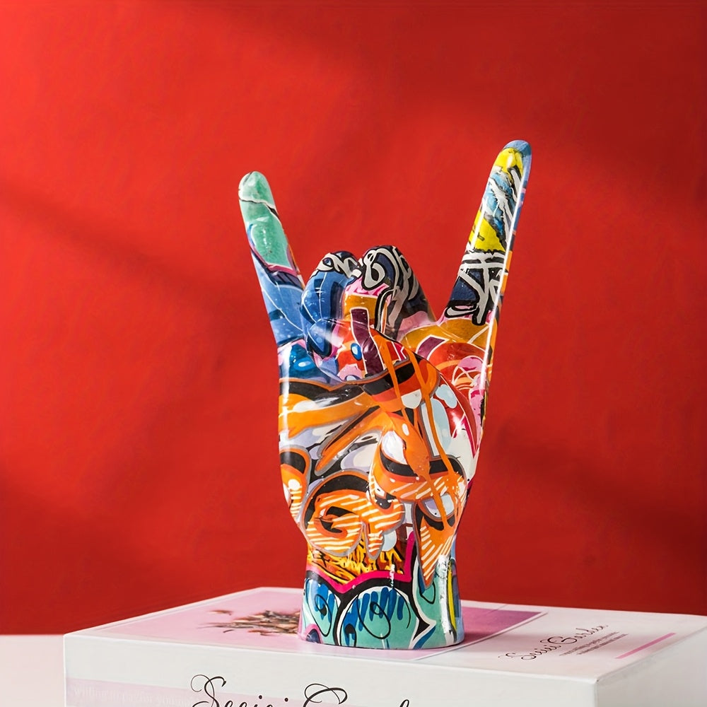 Tnessential Rock Gesture Resin Figurine 3D Decor