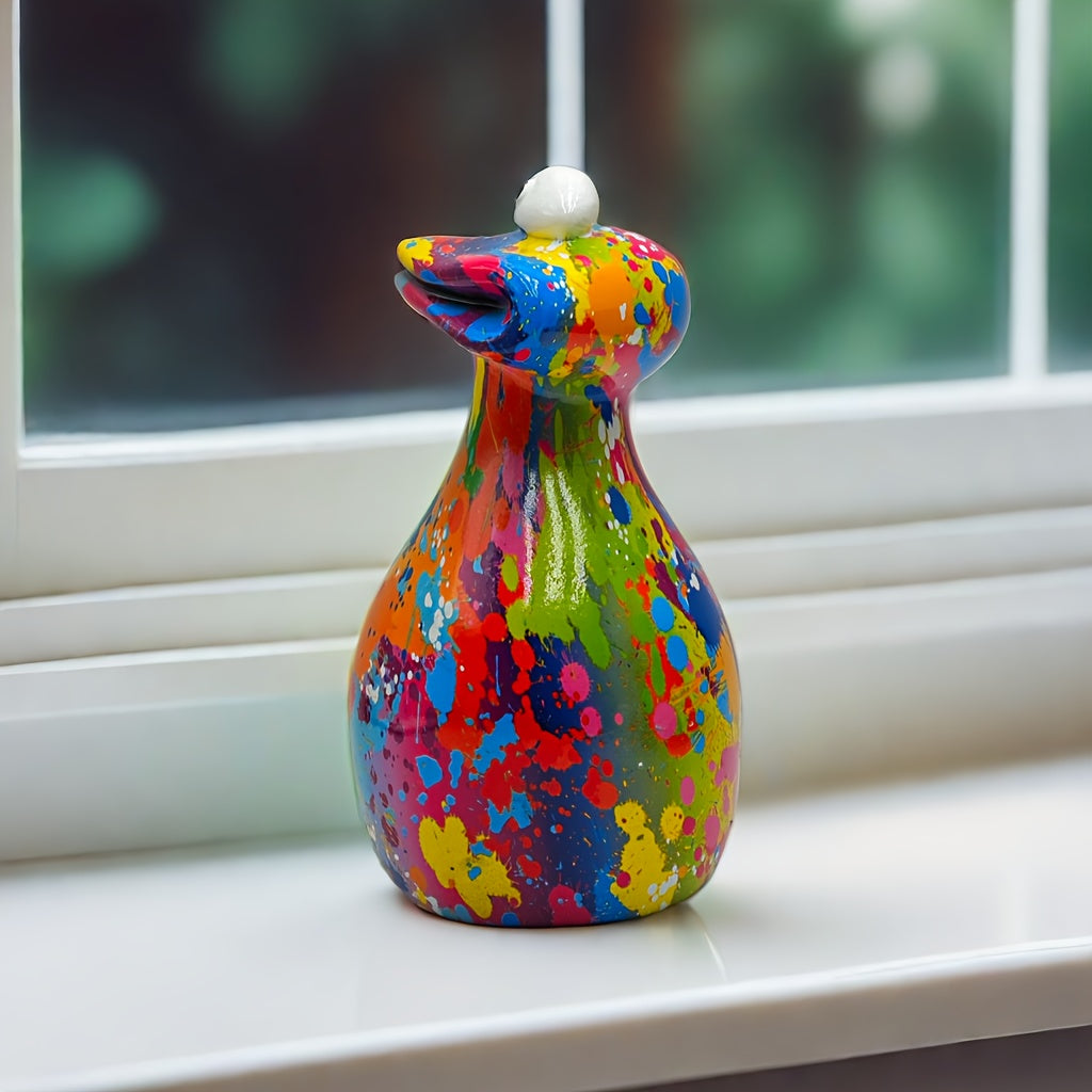 Tnessential Charming Big-mouth Frog Resin Figurine 3D Decor