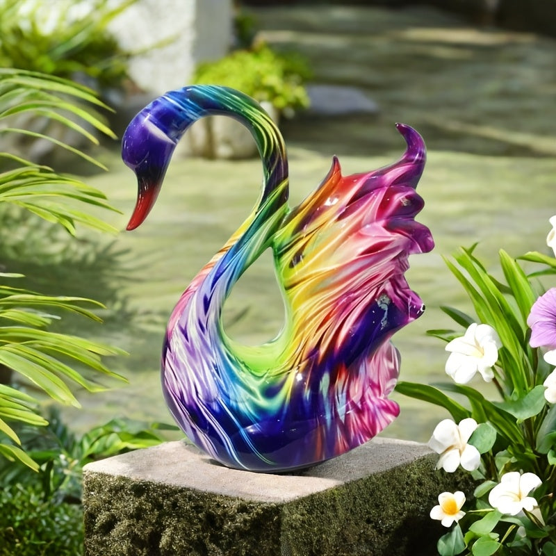 Tnessential Elegant Resin Swan Figurine 3D Decor