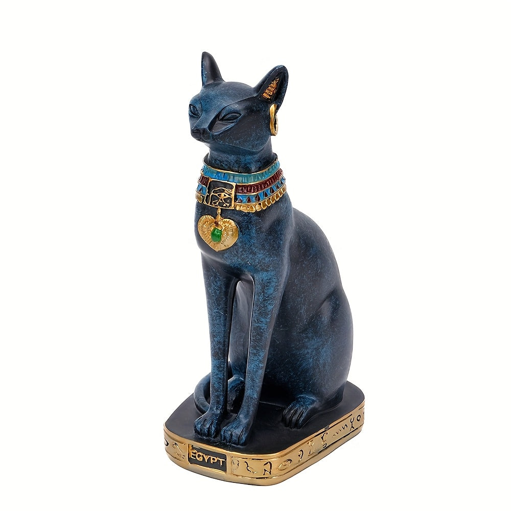 Tnessential Creative Vintage 3D Egyptian Cat God Bastet Resin Craft 3D Decor