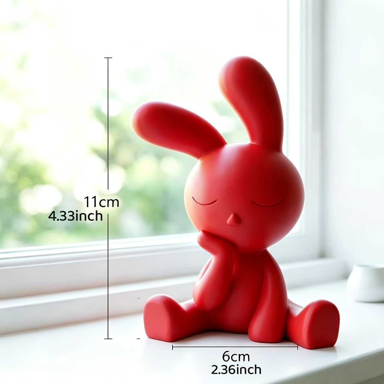 Tnessential Printed Meditation Rabbit Figurine 3D Decor