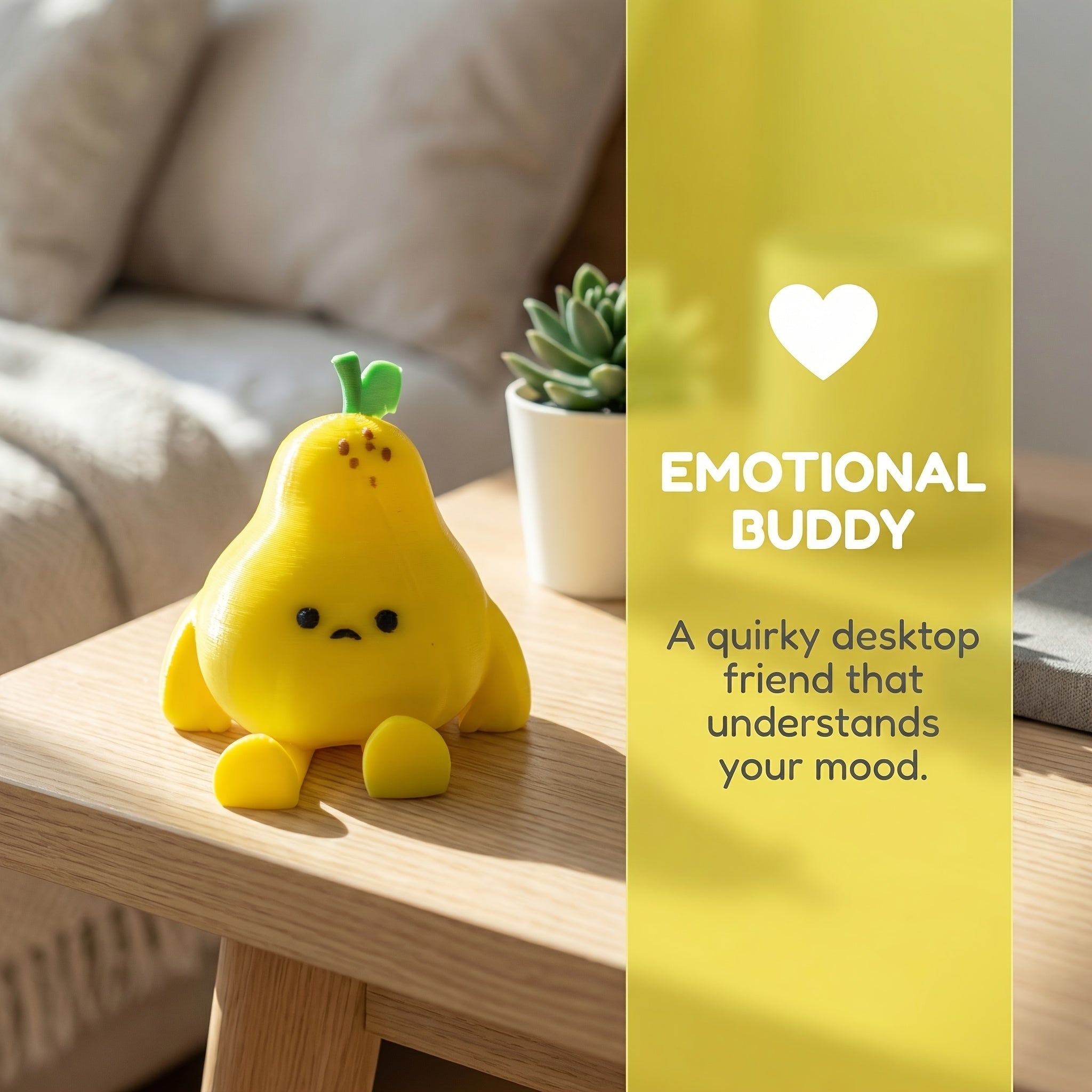 Tnessential Adorable Melancholic Pear Statue 3D Decor