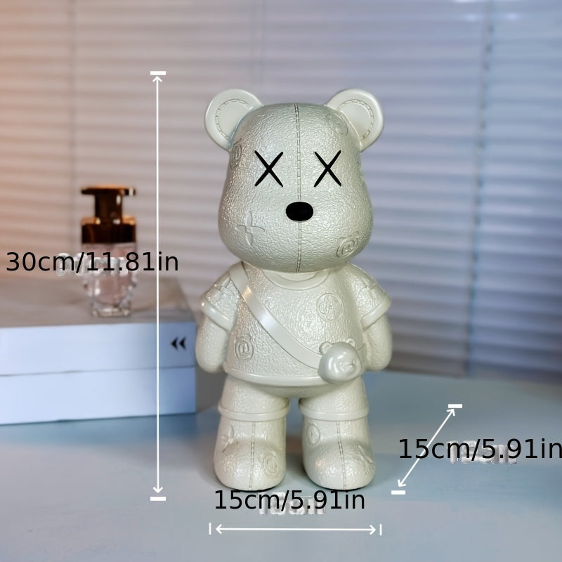 Tnessential This Cute Bear Figurine Features Beautiful Patterns and a 3D Decor