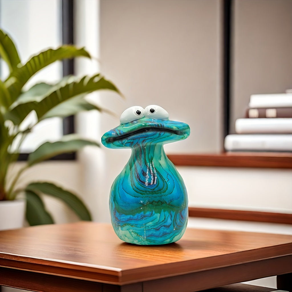 Tnessential An Adorable and Vibrant Resin Frog Decoration for Your Desk 3D Decor