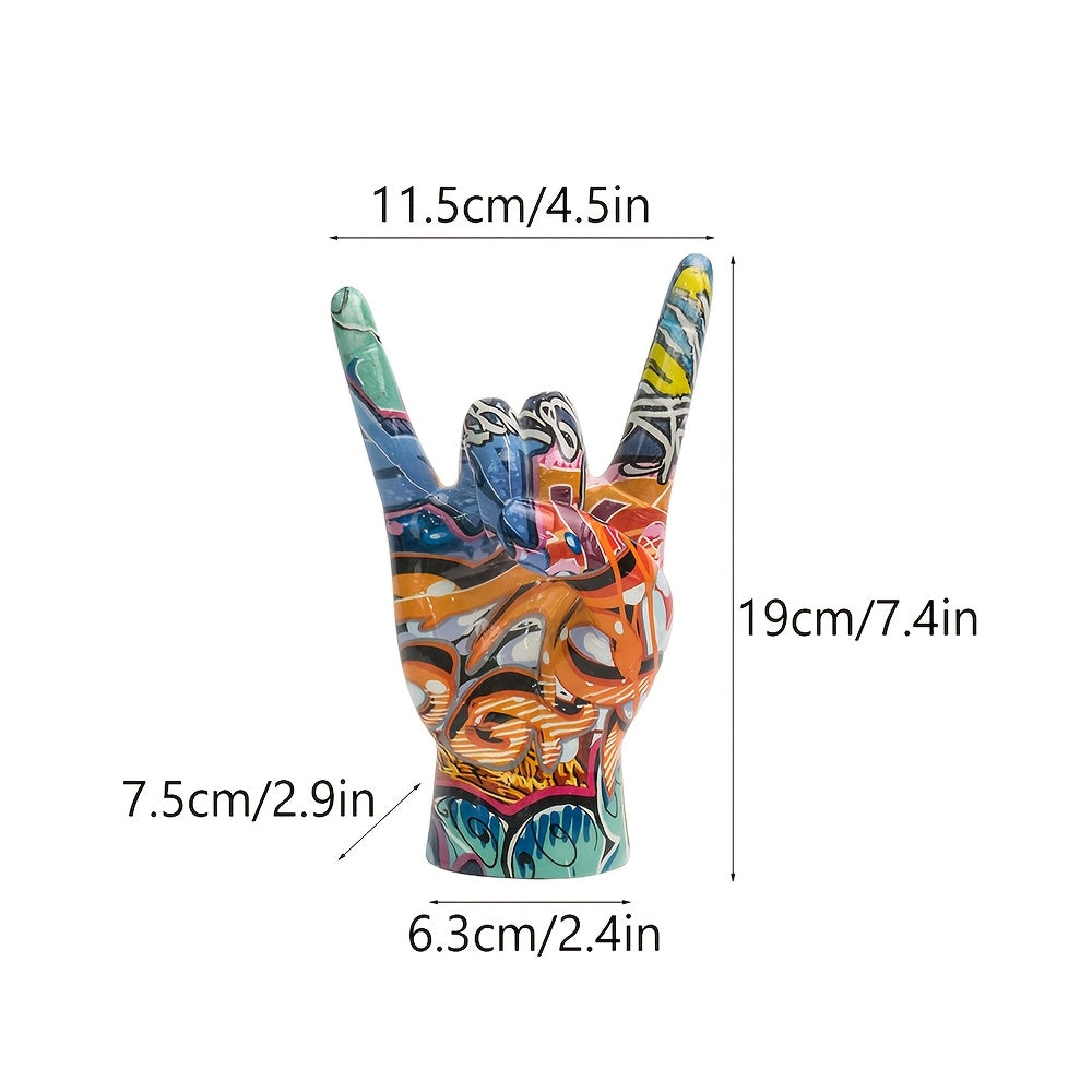 Tnessential Rock Gesture Resin Figurine 3D Decor